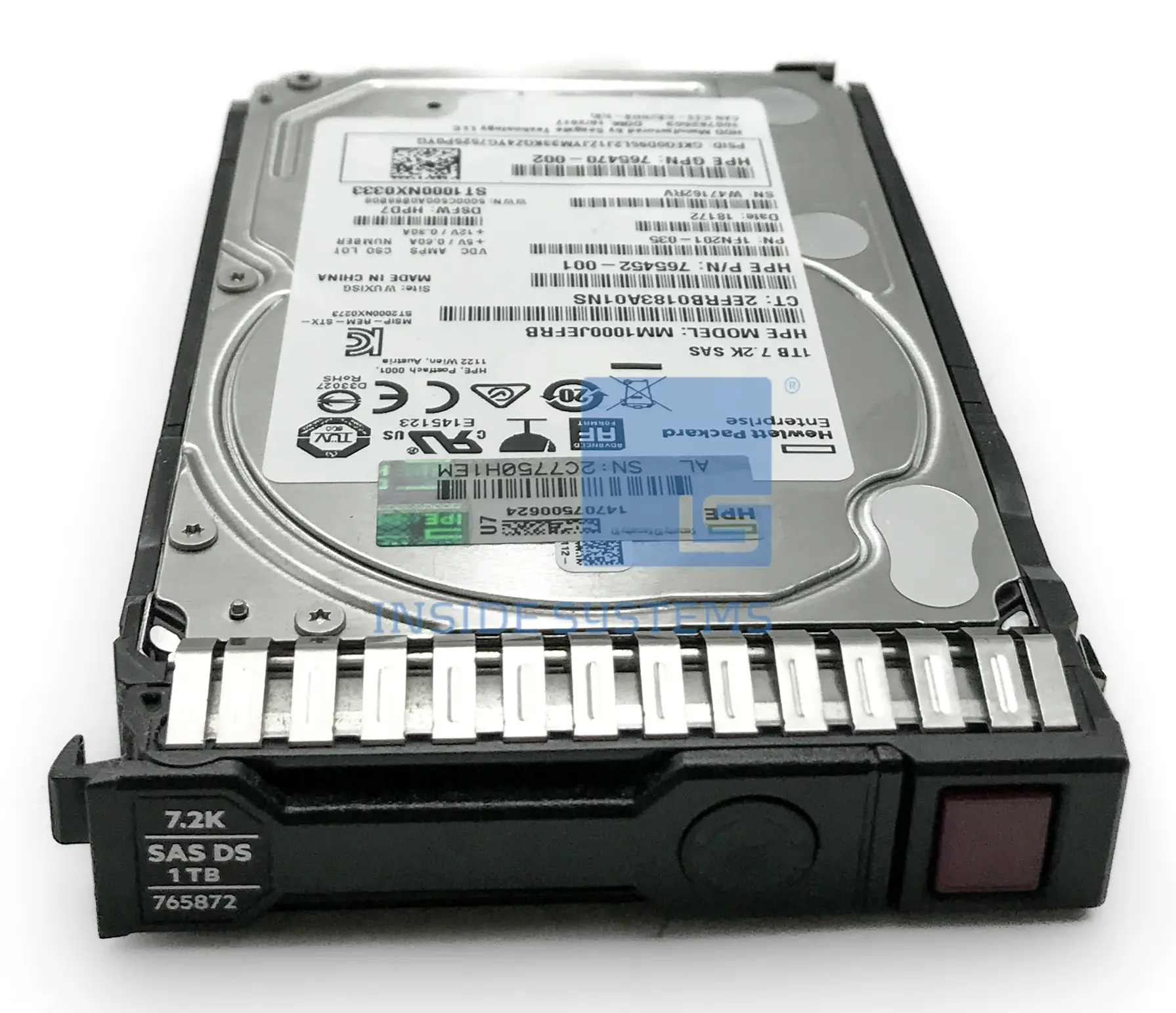HP 765872-001 1TB 7200k 12GB/s SAS 2.5" 1 Disco HPE 1TB 7200k 12GB/s SAS 2.5" - HP 765872-001